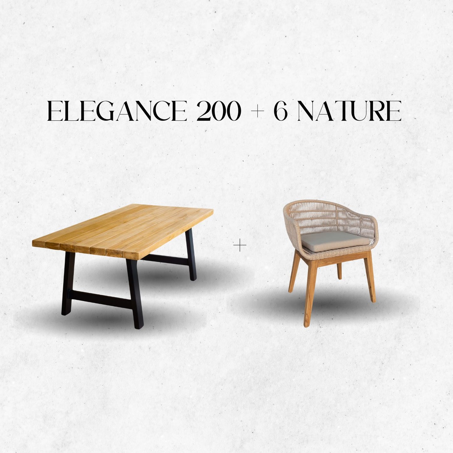 Elegance Teak Table + 6 Chairs