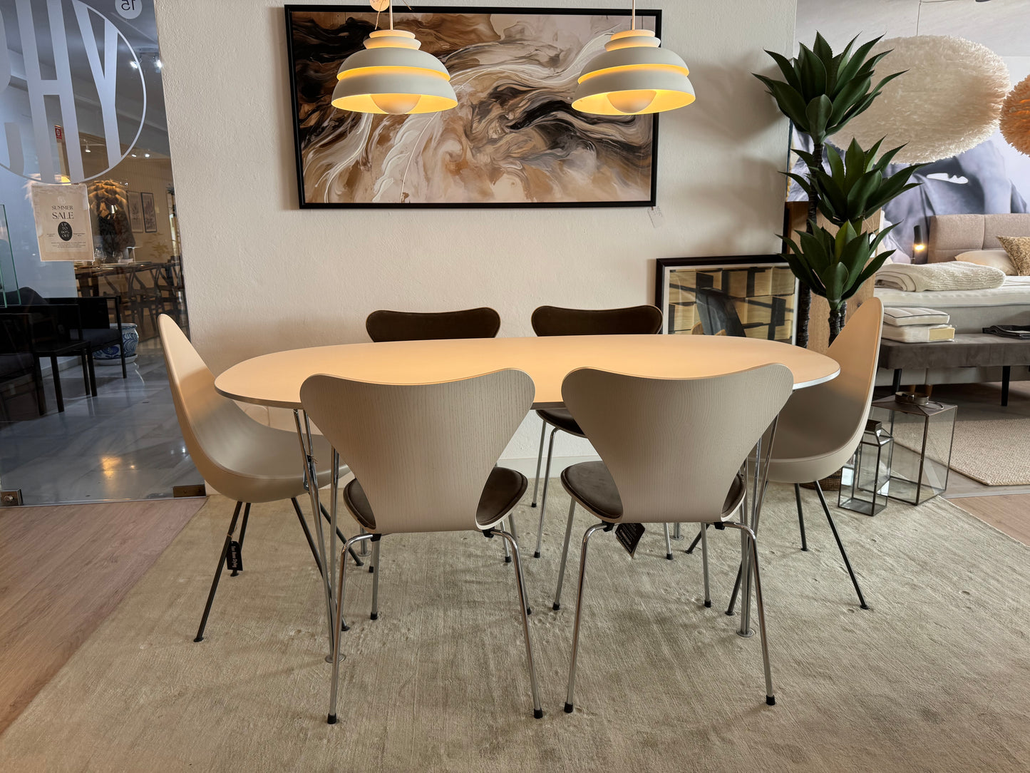 50% OFF - Superellipse dining set by Fritz Hansen